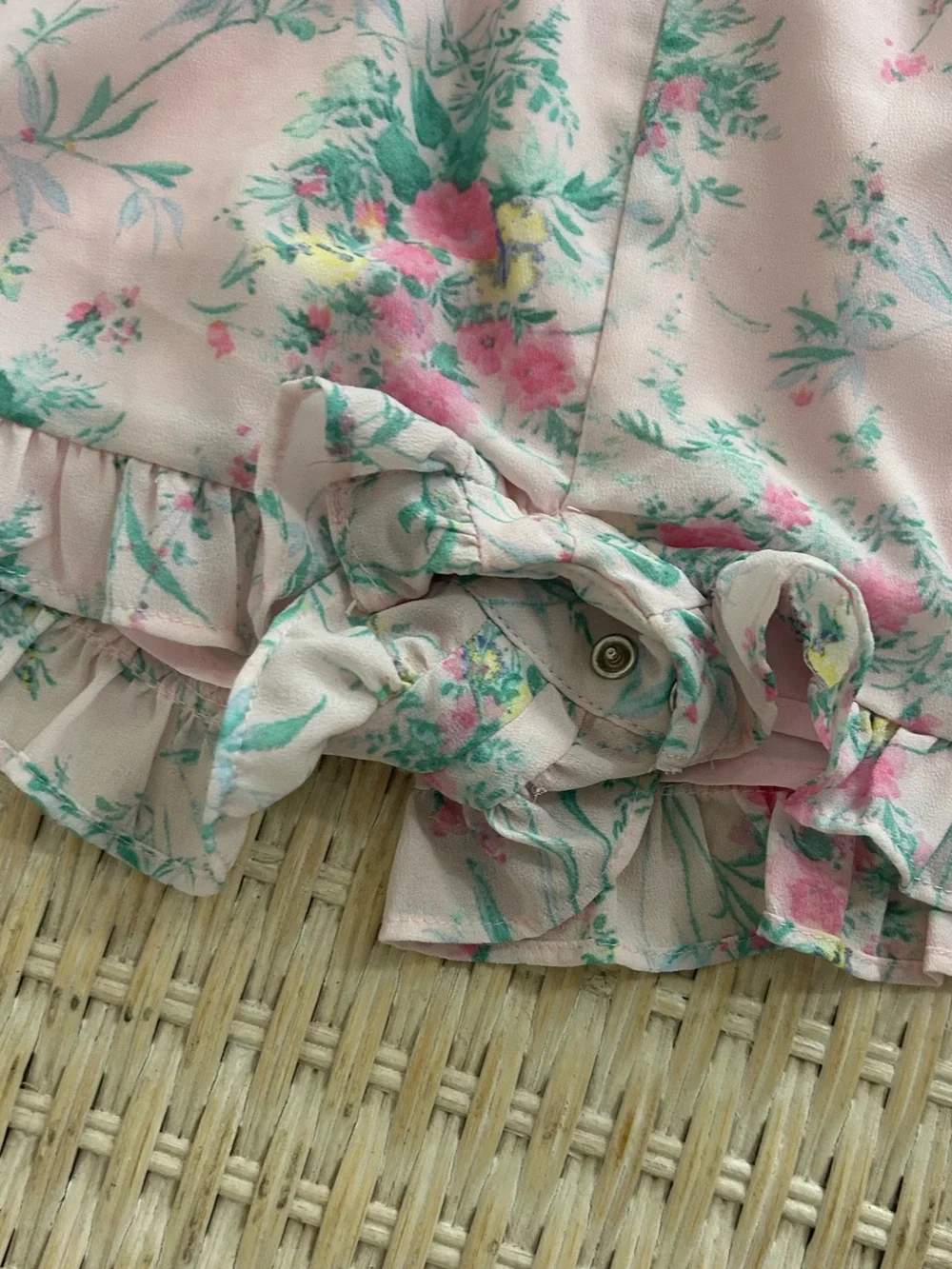 Janie and Jack floral ruffle detail romper